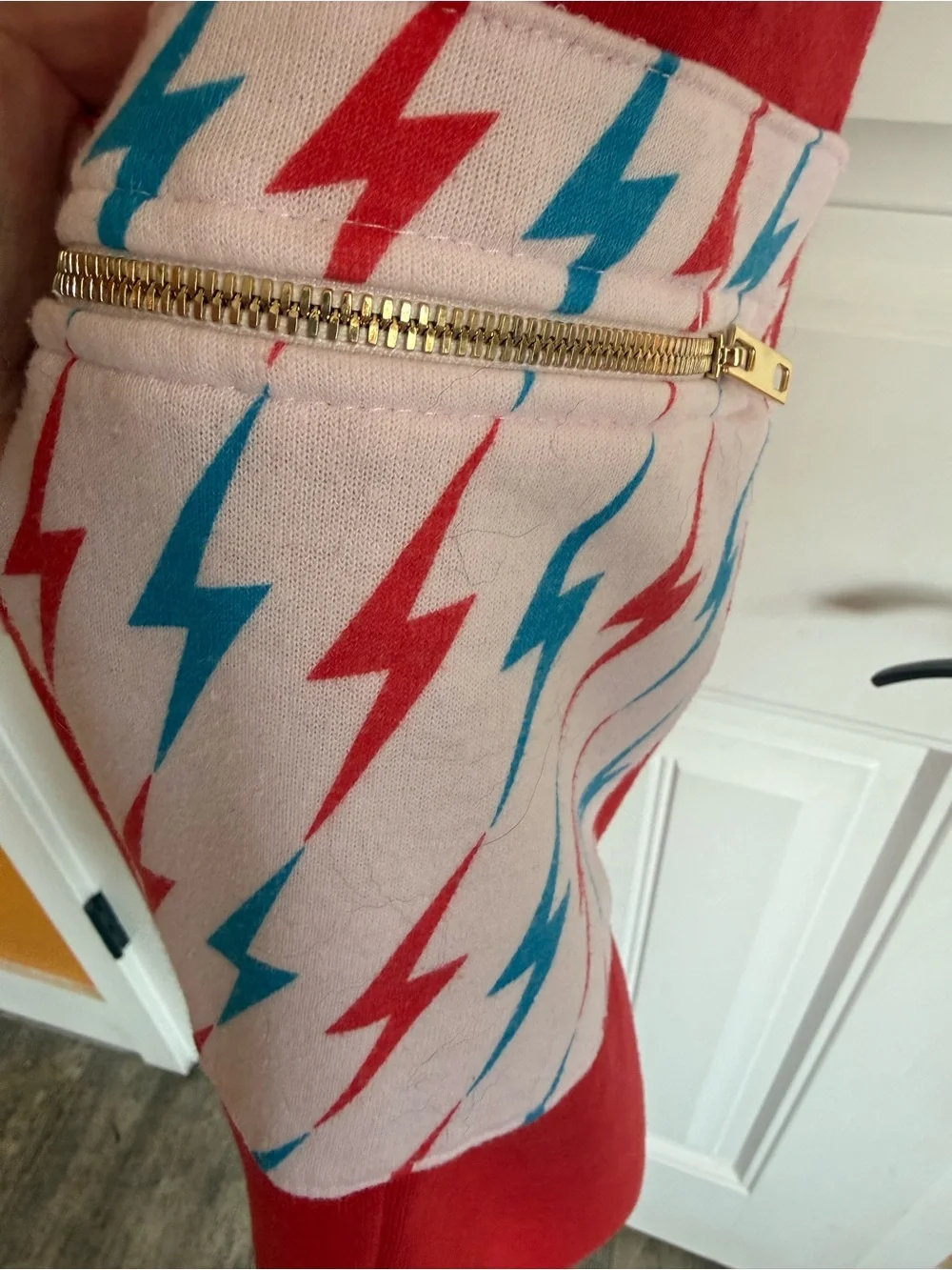 Aviator Nation Red Lightning Bolt Sweatpants- L - Picture 4 of 5
